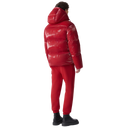 Mackage KENT-GLO High-Gloss Hooded Down Jacket In Dark Red