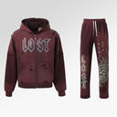 Lost Intricacy Suit In Burgundy For Men