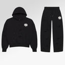 Lost Shdws OG Sun Logo Sweatsuit In Black Distressed