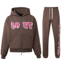 Lost Intricacy Brown Patch Sweatsuit