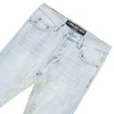 Lost Shdws Studded Denim In Bone