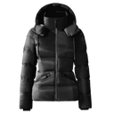 Mackage MADALYN-GLO High-Gloss Down Jacket With Removable Hood In Black