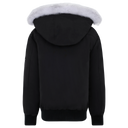 Moose Knuckles Kids Unisex Original Shearling Trim Bomber In Black/White