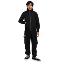 Moose Knuckles Kids Unisex Original Shearling Trim Bomber In Black/White