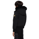 Moose Knuckles Kids Unisex Original Shearling Trim Bomber In Black/White