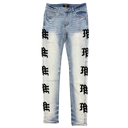 Mixed Emotions Monogram Denim Light Blue Wash