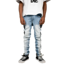 Mixed Emotions Monogram Denim Light Blue Wash