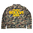 Elite Praise Embellished Premium Mens Denim Jacket Camo