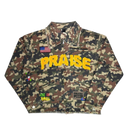 Elite Praise Embellished Premium Mens Denim Jacket Camo