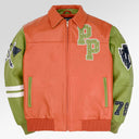 Pelle Pelle Renegades Jacket In Orange/Light Green