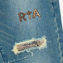 RTA Bryant Skinny Jean Blue Distressed Snake