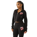 True Religion Cherry Shrunken Zip Up Sweatsuit