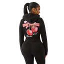 True Religion Cherry Shrunken Zip Up Sweatsuit