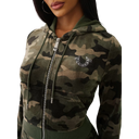 True Religion Camo Velour Shrunken Zip Hoodie