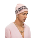 Valabasas  Triage Mohair Black and Pink Beanie