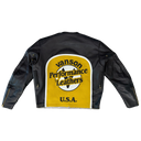 Vanson Leathers Speedway Classic Jacket In Blk/Yellow