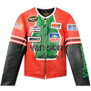 Vanson Leathers Star Jacket In Red & Green