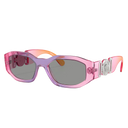 Versace Medusa Biggie Sunglasses In Transparent Gradient Pink