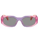 Versace Medusa Biggie Sunglasses In Transparent Gradient Pink