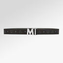 MCM Claus M Reversible Belt 1.75" In Visetos In Black | BLACK/SILVER