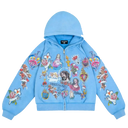 We Are Righteous Risen King Cropped Zip (Blue)