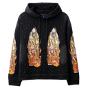 Who Decides War "Faded Flame Glass" Coal Rhinestone Hoodie