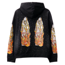 Who Decides War "Faded Flame Glass" Coal Rhinestone Hoodie
