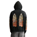 Who Decides War "Faded Flame Glass" Coal Rhinestone Hoodie