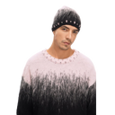 Valabasas  Arranged Black Mohair Crewneck