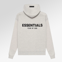 Kids Essentials Fear Of God Pullover Hoodie In Light Oatmeal