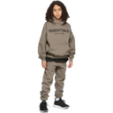 Kids Essentials Fear Of God Pullover Hoodie In Taupe