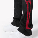 Guapi Obsidian Black Skeleton Flared Denim V2