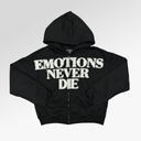 Mixed Emotions Black ‘End’ Rhinestone Hoodie