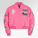 Pelle Pelle American Bruiser Womens Crop Jacket In Pink