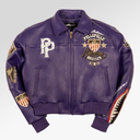 Pelle Pelle American Bruiser Womens Crop Jacket In Purple