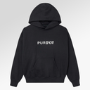 Purple Brand Half & Half Hoodie In Black