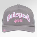 Godspeed Forever Trucker Hat ( Grey/Pink ) BOOM