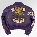 Pelle Pelle American Bruiser Womens Crop Jacket In Purple