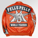 Pelle Pelle World Famous Pelle Pelle Jacket In Orange