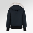 Moose Knuckles Original Debbie Bomber Jacket In Black & White  For Ladies