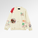 Cult Of Individuality Crew Neck Sweatshirt In Vintage Winter Cream