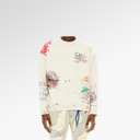 Cult Of Individuality Crew Neck Sweatshirt In Vintage Winter Cream