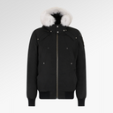 Moose Knuckles Original Ballistic Bomber Fur Black On White