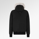 Moose Knuckles Original Ballistic Bomber Fur Black On White