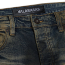 Valabasas Fax Yellow Vintage Blue Wash Stacked