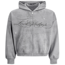LOST SHDWS DISTRESSED SCRIPT HOODIE (GREY)