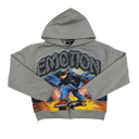 Mixed Emotions "Last Ride" Rhinestone Hoodie In Grey