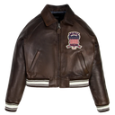 Avirex Cropped Icon Jacket In Brown