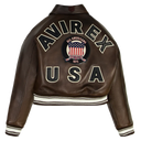 Avirex Cropped Icon Jacket In Brown