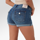 True Religion Jennie Rolled Denim Short